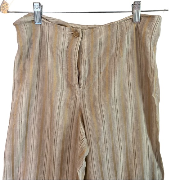 di vita Di Luxe Womens Trousers (8) Cream Metallic Gold Threading - Picture 3 of 8